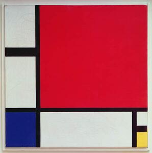 Mondrian, Piet - Artă imprimată Composition with Red, (40 x 40 cm)