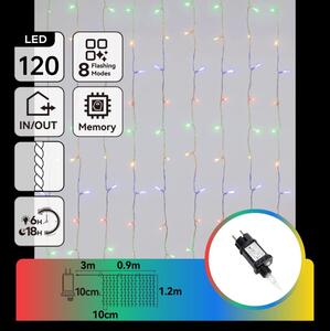 Aigostar - Ghirlandă LED de exterior pentru Crăciun 120xLED/8 funcții 3,9x1,2m IP44 multicolor
