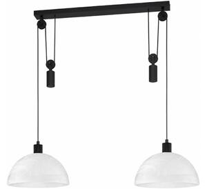 BRILAGI - lustru LED suspendat pe cablu RETRO GLASS 2xE27/40W/230V negru/alb