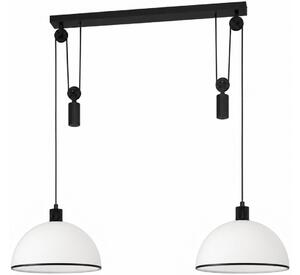 BRILAGI - Lustră LED pe cablu RETRO GLASS 2xE27/40W/230V negru/alb
