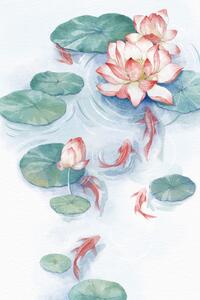 Ilustrare Lotus Pond Water Color home, Xuan Thai, (26.7 x 40 cm)