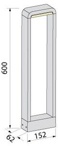 BRILAGI - Lampă LED de exterior BARI LED/10W/230V 4000K IP65 60 cm antracit