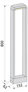 BRILAGI - LED Lampă de exterior BARI LED/10W/230V 4000K IP65 80 cm antracit