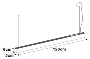Top Light - corp de iluminat LED de tavan aplicat/suspendat HORIZON LED/40W/230V negru