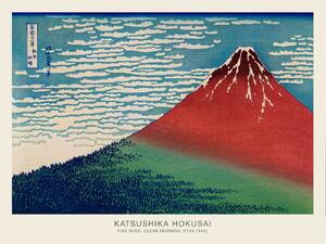 Ilustrație Fine Wind, Clear Morning (Mt Fuji Japan)- Katsushika Hokusai, (40 x 30 cm)