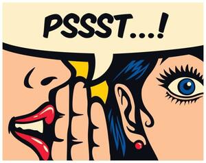 Ilustrație Pop art style comics panel gossip, drante, (40 x 30 cm)
