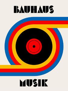 Ilustrare Bauhaus Musik Vinyl, Retrodrome, (30 x 40 cm)