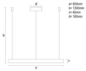 Lustră LED dimabilă pe cablu LED/42W/230V 3000-6500K + telecomandă