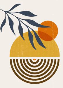 Ilustrare Abstract Sun print boho minimalist, Tolchik, (26.7 x 40 cm)