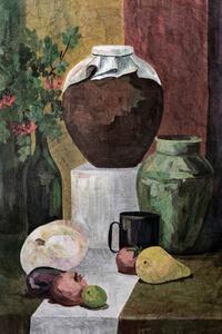Ilustrare Old picture. Village exposition of kitchen table., kobzev3179, (26.7 x 40 cm)