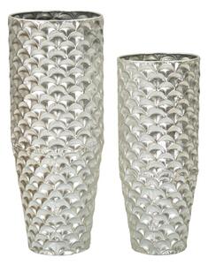 Mauro Ferretti Suport Vaze Set 2 Bucati Din Metal Argintiu cm Ø 37X92X-32X75 | Aosom Romania