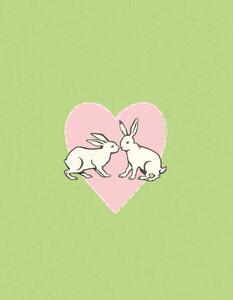 Fotografie de artă Two Rabbits in a Heart, CSA Images, (30 x 40 cm)