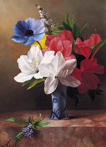 Ilustrare Flowers in a blue vase, Fine Art Photographic, (30 x 40 cm)