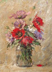 Ilustrare Oil painting - flowers in the vase, Slavica, (30 x 40 cm)