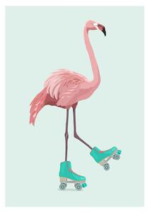Ilustrare Flamingogo, ByKammille, (30 x 40 cm)