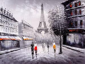 Ilustrare Oil Painting - Street View of Paris, CYCV, (40 x 30 cm)