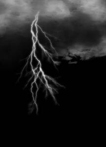 Fotografie de artă Lightning streaks on gloomy cloudy darkness, The-Vagabond, (30 x 40 cm)