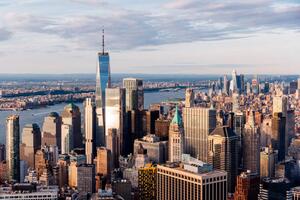 Fotografie de artă New York City downtown skyline aerial, Alexander Spatari, (40 x 26.7 cm)