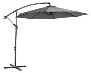 Outsunny Umbrelă Descentralizată pentru Exterior, Gri, Manivelă, Oțel și Poliester Anti-UV, Φ300x250cm | Aosom Romania