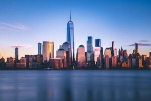 Fotografie de artă Freedom Tower and Lower Manhattan from New Jersey, cmart7327, (40 x 26.7 cm)
