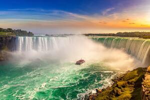 Fotografie de artă Niagara Falls, Horseshoe Falls, bloodua, (40 x 26.7 cm)