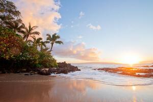 Fotografie de artă sunset hawaii beach, M Swiet Productions, (40 x 26.7 cm)