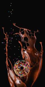 Fotografie de artă Chocolate splash and a donut with, Dina Belenko Photography, (26.7 x 40 cm)