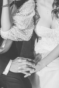 Fotografie de artă Black and white photo of bride, Tatsiana Volkava, (26.7 x 40 cm)