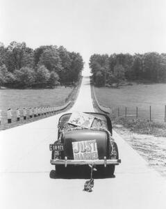 Fotografie de artă Back View Of Car With Just Married Sign., H. Armstrong Roberts, (30 x 40 cm)
