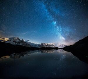 Fotografie de artă France, Mont Blanc, Lake Cheserys, Milky, Westend61, (40 x 35 cm)