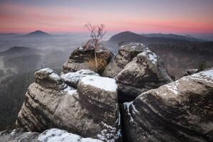 Fotografie de artă PINK MORNING,Scenic view of mountains against, Karel Stepan / 500px, (40 x 26.7 cm)