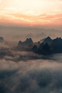 Fotografie de artă Guilin hills landscape at sunrise, Mario Martinez, (26.7 x 40 cm)