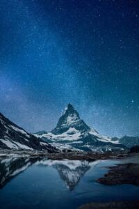 Fotografie Matterhorn - night, Viaframe, (26.7 x 40 cm)