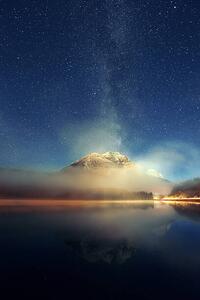 Fotografie de artă Milky way mountain lake, Songquan Deng, (26.7 x 40 cm)