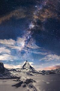 Fotografie de artă Matterhorn and Milky way, Pathara Buranadilok, (26.7 x 40 cm)