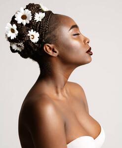Fotografie Beauty Profile of African American Woman, inarik, (35 x 40 cm)
