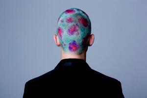 Fotografie de artă Young man with dyed shot hair studio, Westend61, (40 x 26.7 cm)