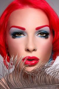 Fotografie Redhead covergirl, olgaecat, (26.7 x 40 cm)