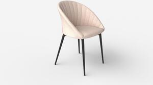 Scaun K357 bej/negru, stofa clasica/metal, 53x50x80 cm