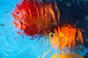 Fotografie de artă Red, orange, blue, yellow colorful abstract, Alexander Shapovalov, (40 x 26.7 cm)