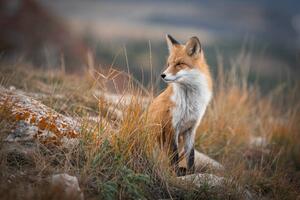 Fotografie Fox of Baikal,Russia,Full length of red, Roman Bevzenko / 500px, (40 x 26.7 cm)