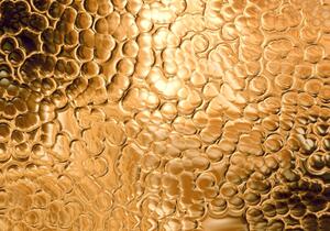 Ilustrație Gold Yellow Bubble Pattern Glittering Background, oxygen