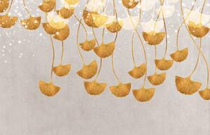 Ilustrație Abstract golden leaf art. Rich texture., Luzhi Li