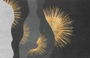 Ilustrare Abstract golden art. Rich texture. Modern, Luzhi Li, (40 x 26.7 cm)