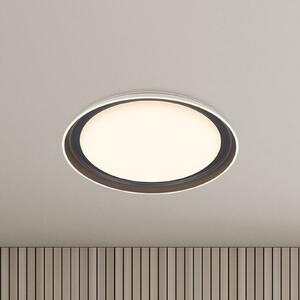 Briloner Ijus plafonieră LED, alb/antracite, Ø 43 cm, plastic, Gri, Camera de zi / sufragerie, Plastic, Modern