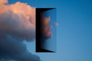 Ilustrație View of the sky with a doorway in it., Maciej Toporowicz, NYC, (40 x 26.7 cm)