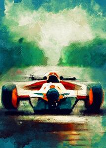 Poster de artă Formula 1 smaragd, Justyna Jaszke, (30 x 40 cm)