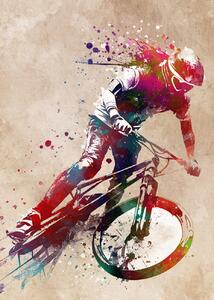 Poster de artă BMX sport art 31, Justyna Jaszke, (30 x 40 cm)