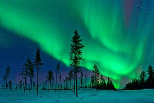 Fotografie Aurora Borealis Northern Lights Sweden, Dave Moorhouse, (40 x 26.7 cm)