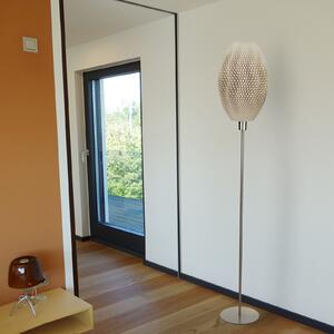 Lampă de podea Koral Olive din biomaterial, linen